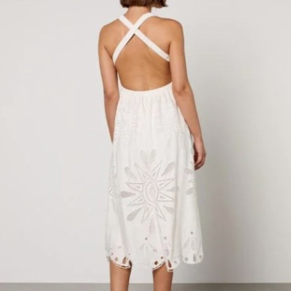 NWT Farm Rio white Richelieu Dress L - Picture 2 of 6